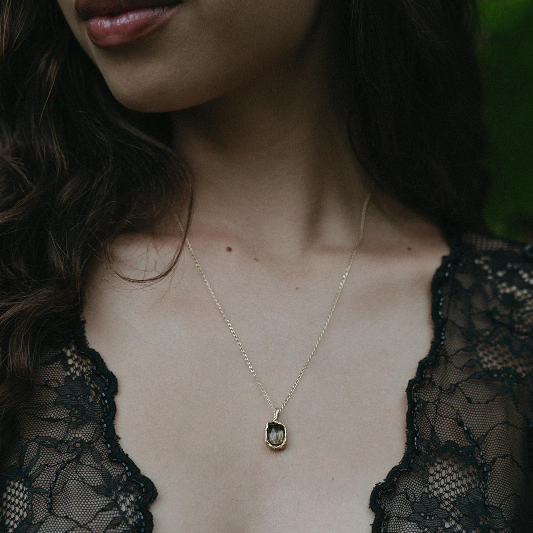 AFTENSTJERNE // Ankerkette mit Rauchquarz - Image 4