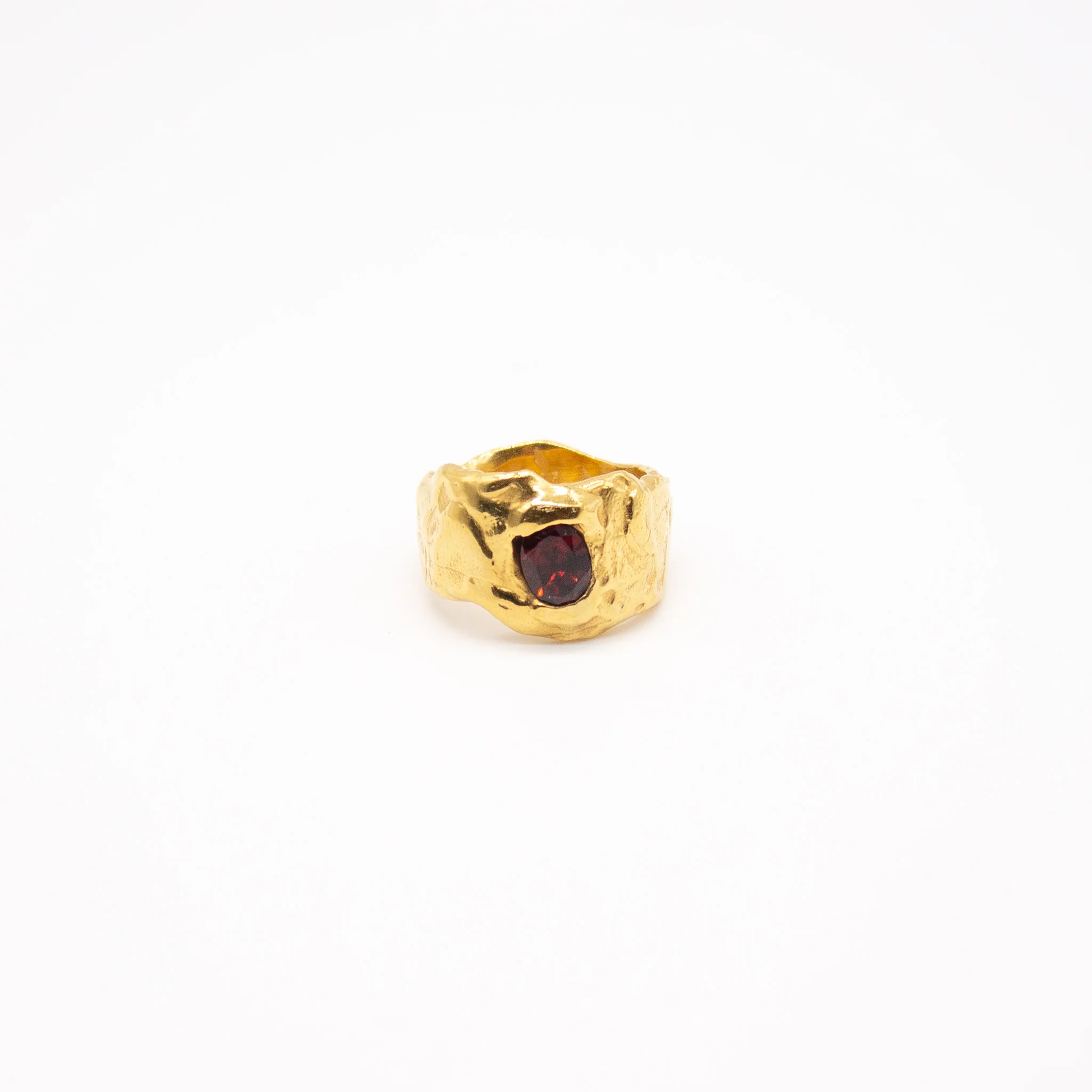 GJØVIK // Ring mit rotem Granatedelstein - Image 4