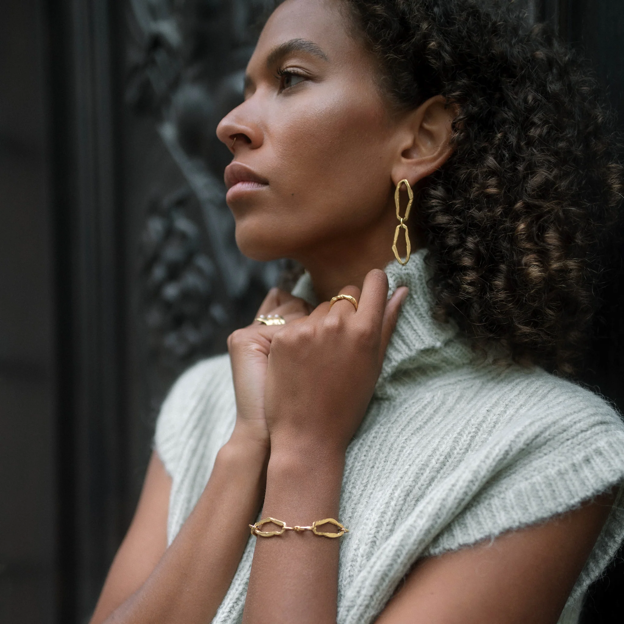 LINDALEN // Statement-Armband vergoldet - Image 3