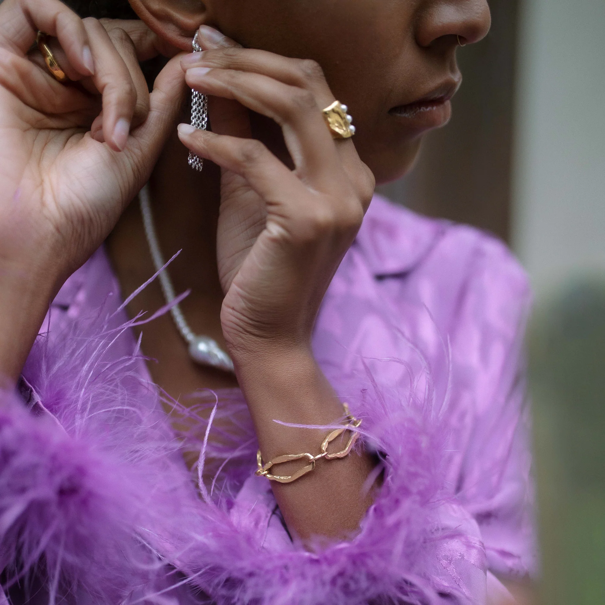 LINDALEN // Statement-Armband vergoldet - Image 4