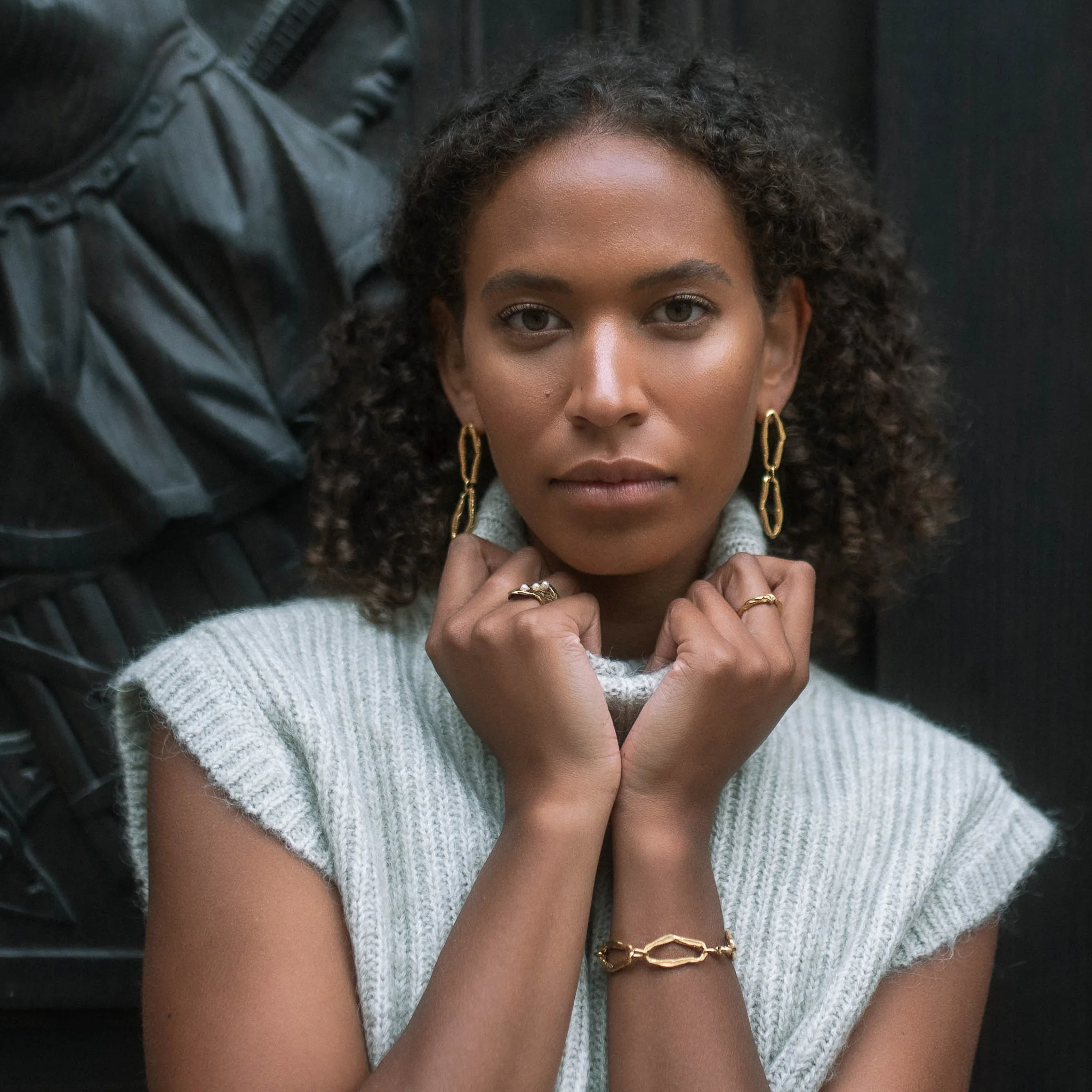 LINDALEN // Statement-Armband vergoldet - Image 5