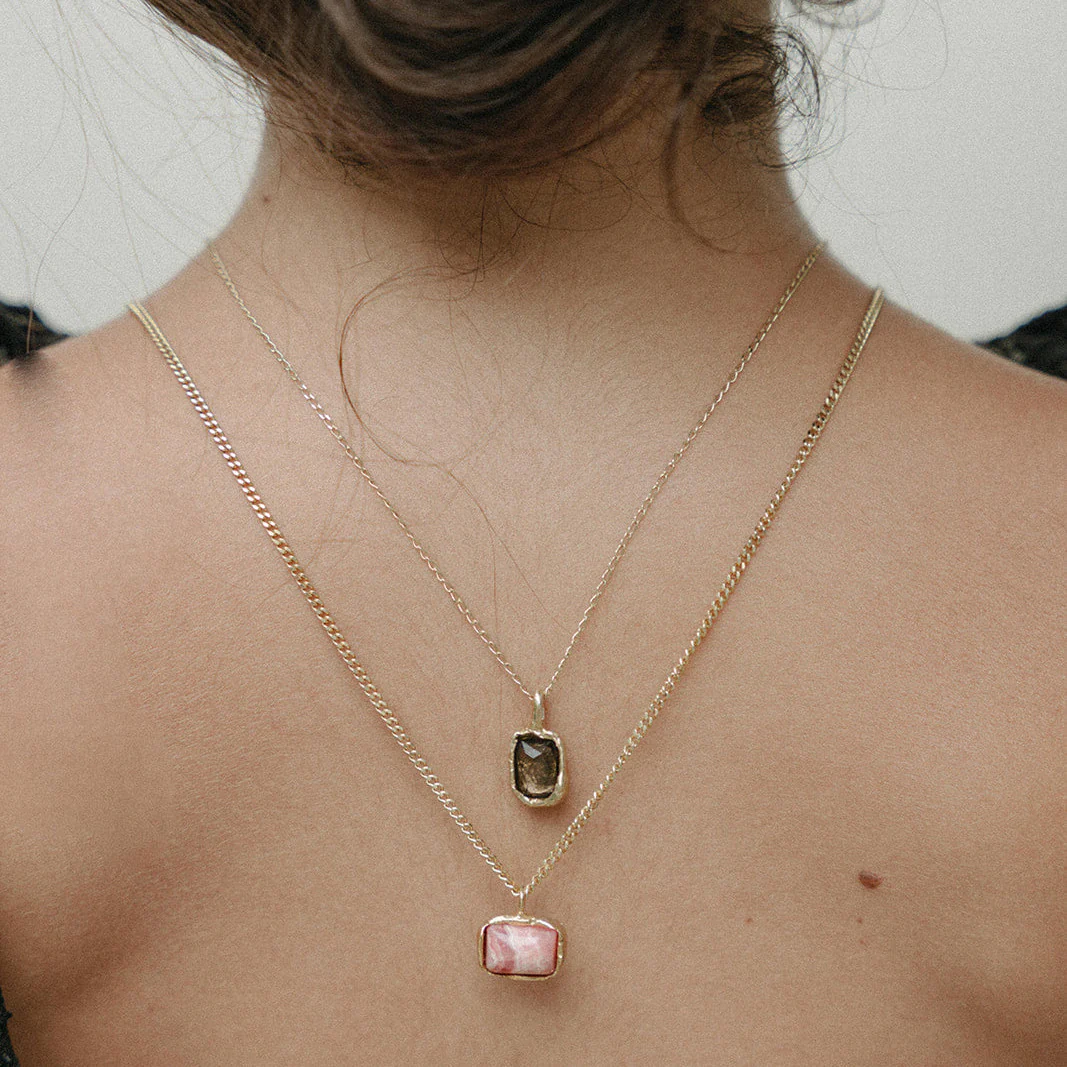 MORGENSTJERNE // Zarte Panzerkette mit Rhodochrosit - Image 3