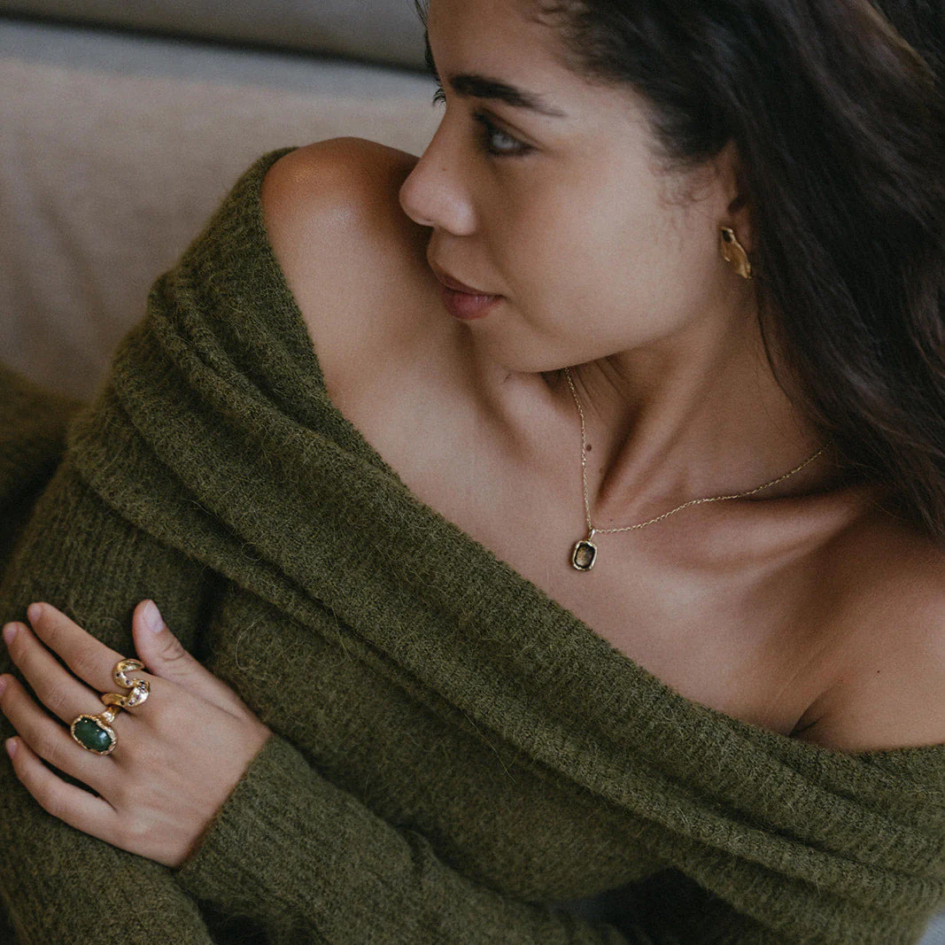 AFTENSTJERNE // Ankerkette mit Rauchquarz - Image 3