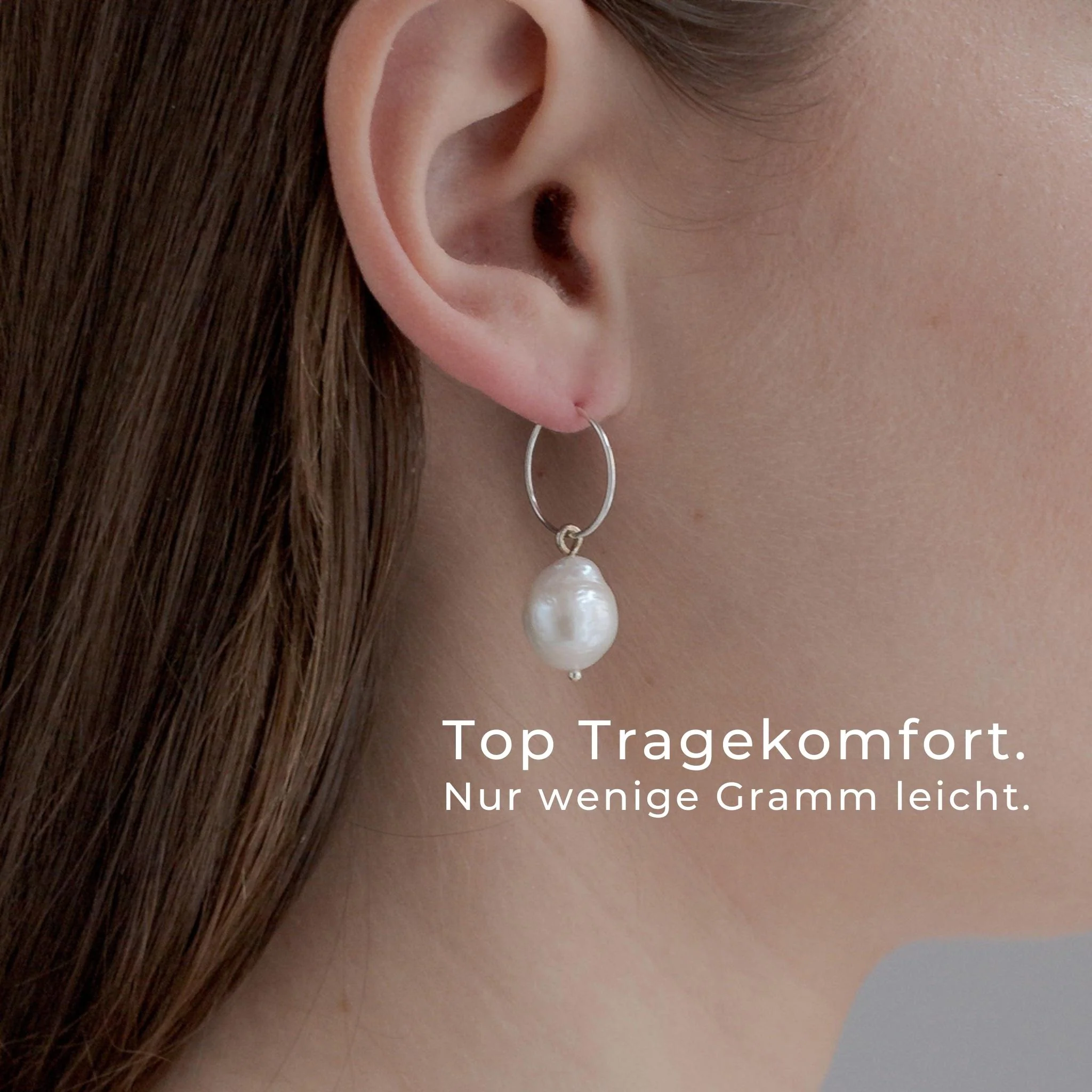 VIGNOLE // Creolen mit kleinen Barockperlen - Image 4